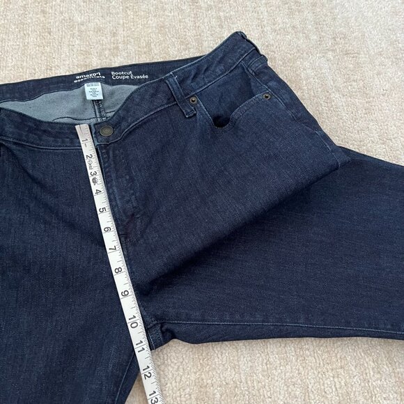 Amazon Essentials Stretch Bootcut Dark Wash Blue Jeans 18 Short - Picture 7 of 10